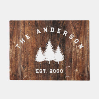 Gepersonaliseerde Familie Huis Decor Rustiek Hout Deurmat