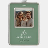 Gepersonaliseerde familie ingelijst kerst ornament (Voorkant)