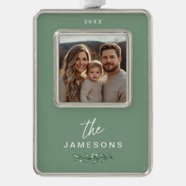 Gepersonaliseerde familie ingelijst kerst ornament