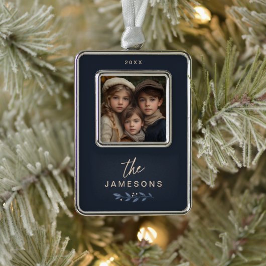 Gepersonaliseerde familie ingelijst kerst ornament (Boom)