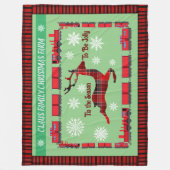 Gepersonaliseerde Familie Kerst Boerderij 2.0 Fleece Deken (Voorkant)