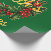 Gepersonaliseerde Familie Kerst Garland Cadeaupapier (Hoek)