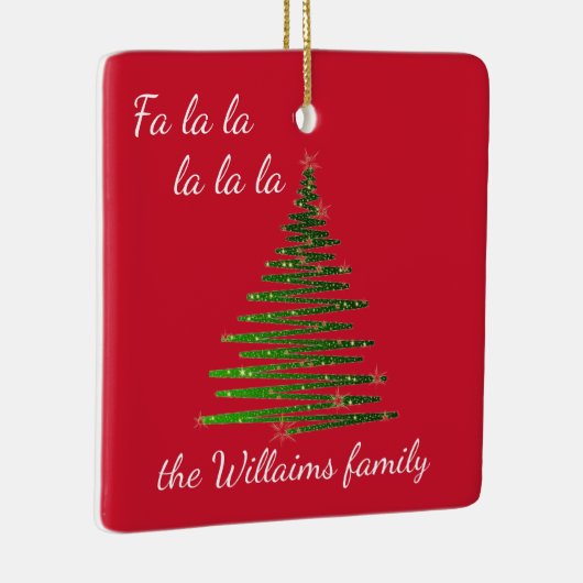 Gepersonaliseerde familie kerst ornament (Rechts)