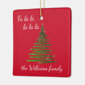 Gepersonaliseerde familie kerst ornament (Links)
