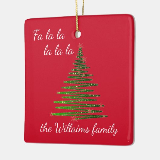Gepersonaliseerde familie kerst ornament (Links)