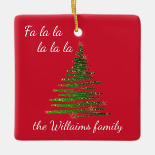 Gepersonaliseerde familie kerst ornament