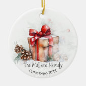 Gepersonaliseerde Familie Kerst Ornamenten met Fot (Voorkant)