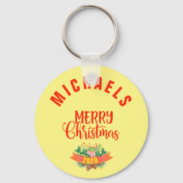 Gepersonaliseerde Familie Kerst Sleutelhanger, X-m Sleutelhanger