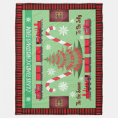 Gepersonaliseerde Familie Kerstboom Boerderij 2.0 Fleece Deken (Voorkant)
