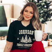 Gepersonaliseerde familie kerstboom matching Tri-Blend shirt