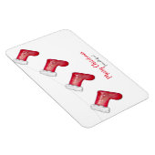Gepersonaliseerde familie Kerstkous cadeau Magneet (Rechterzijde)