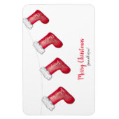 Gepersonaliseerde familie Kerstkous cadeau Magneet (Verticaal)