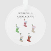 Gepersonaliseerde Familie Kerstkousen Ornament (achterkant)