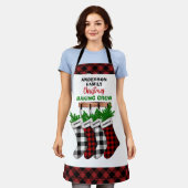 Gepersonaliseerde familie Kerstmis Bakken Crew Schort (Gedragen)