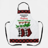 Gepersonaliseerde familie Kerstmis Bakken Crew Schort (Voorkant)