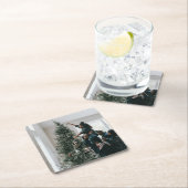 Gepersonaliseerde Familie Kerstmis Foto Kartonnen Onderzetters (Insitu)