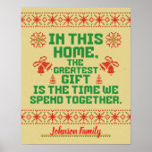 Gepersonaliseerde familie Kerstmis "Het grootste g Poster (Voorkant)