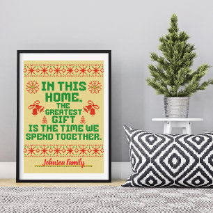 Gepersonaliseerde familie Kerstmis "Het grootste g Poster
