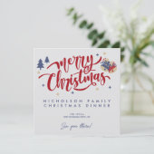 Gepersonaliseerde Familie Kerstmis met Foto Kaart (Staand voorkant)