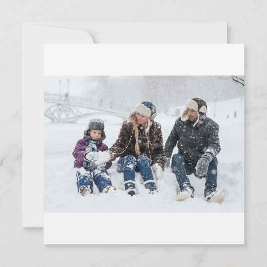 Gepersonaliseerde Familie Kerstmis met Foto Kaart (Achterkant)