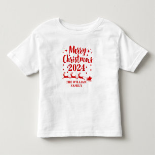 Gepersonaliseerde Familie Kerstmis Peuter T-shirt