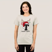 Gepersonaliseerde Familie Kerstnaam Shirten Tri-Blend Shirt (Voorkant volledig)