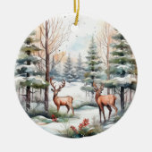 Gepersonaliseerde familie kerstversiering, 2-zijdi keramisch ornament (Voorkant)