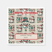 Gepersonaliseerde Familie Kerstviering Placemat Servet (Voorkant)