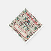 Gepersonaliseerde Familie Kerstviering Placemat Servet (Hoek)