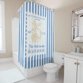 Gepersonaliseerde familie Kust Lemon Beach House D Douchegordijn (In situ)