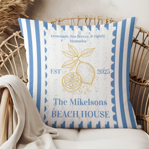Gepersonaliseerde familie Kust Lemon Beach House D Kussen