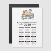 Gepersonaliseerde Familie Magnetische Kalender 202 (Voorkant / Achterkant)