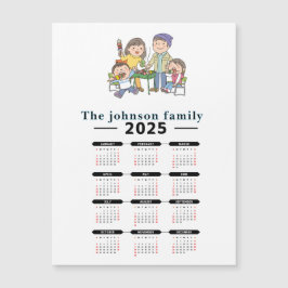 Gepersonaliseerde Familie Magnetische Kalender 202