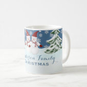 Gepersonaliseerde familie: Mok kerstmis Snowman (Voorkant rechts)