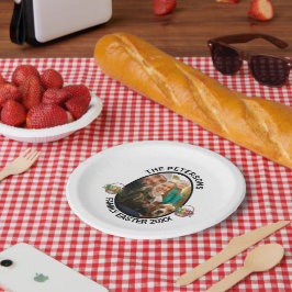 Gepersonaliseerde Familie Paasei Fotomand Papieren Bordje