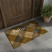 Gepersonaliseerde familie Plaid Deurmat