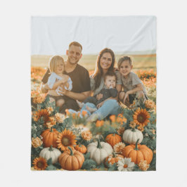 Gepersonaliseerde familie pompoen Herfst ontwerp Fleece Deken