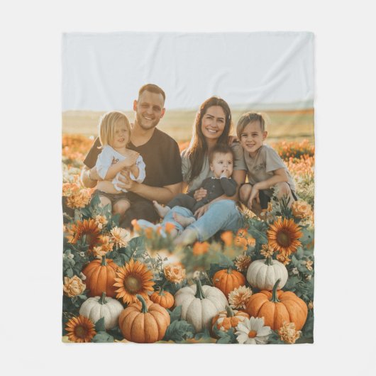 Gepersonaliseerde familie pompoen Herfst ontwerp Fleece Deken (Voorkant)