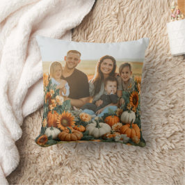 Gepersonaliseerde familie pompoen Herfst ontwerp Kussen