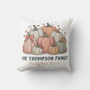 Gepersonaliseerde familie pompoen patch Halloween Kussen