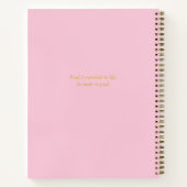 Gepersonaliseerde familie Recipe Book Blush Pink M Notitieboek (Achterkant)