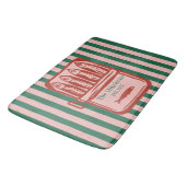 Gepersonaliseerde familie Retro Sardine Tin Stripe Badmat (Gekanteld)