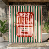 Gepersonaliseerde familie Retro Sardine Tin Stripe