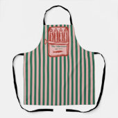 Gepersonaliseerde familie Retro Sardine Tin Stripe Schort (Voorkant)