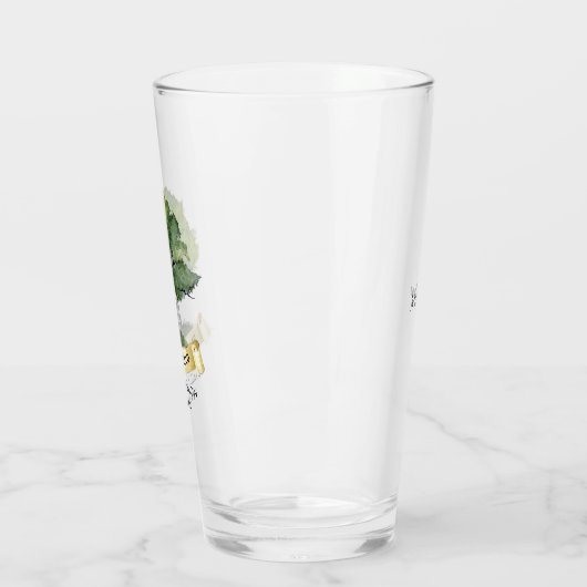 Gepersonaliseerde familie reünie boom neef aandenk glas (Links)