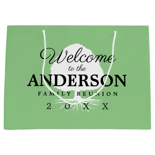 Gepersonaliseerde familie reünie verzamelen boom s groot cadeauzakje (Voorkant)