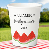 Gepersonaliseerde Familie Reunion Red Watermelon Papieren Bekers