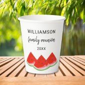 Gepersonaliseerde Familie Reunion Red Watermelon Papieren Bekers