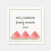 Gepersonaliseerde Familie Reunion Watermelon Servet (Voorkant)