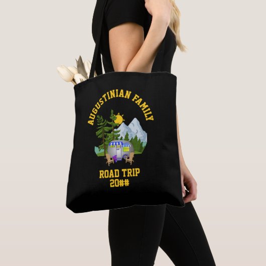 Gepersonaliseerde familie Road Trip Van Life Tote Bag (Dichtbij)
